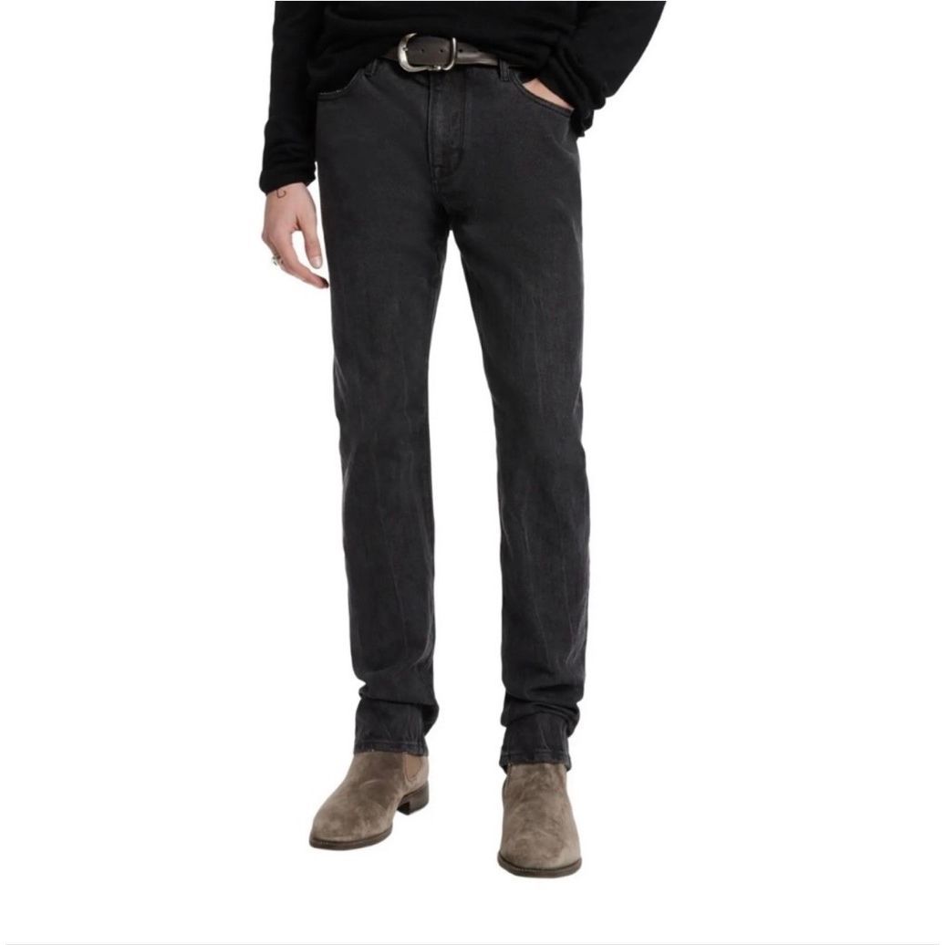 John Varvatos $248 Jv701 Regular Black Wash Jeans Cotton Blend Mens 28 New